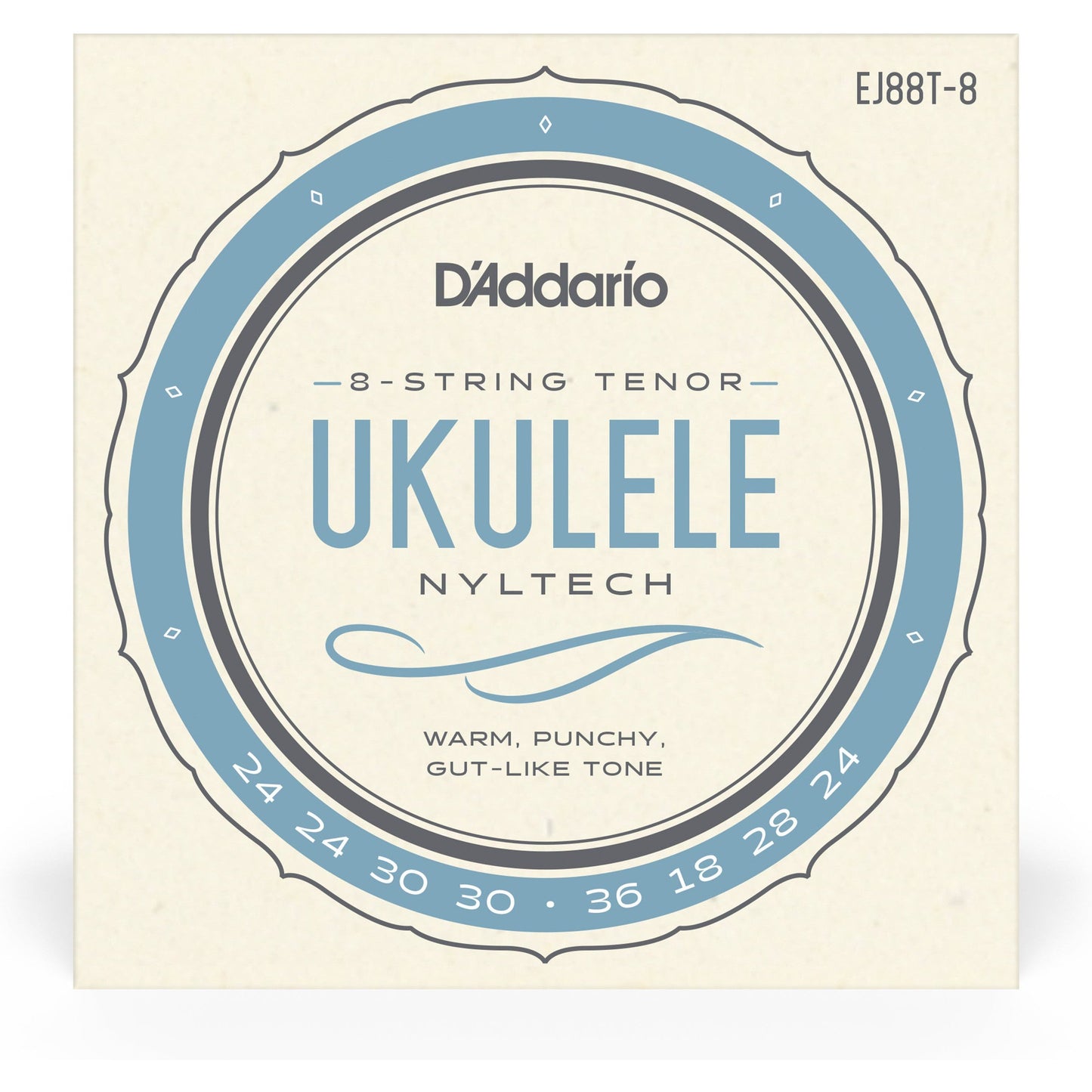 D'Addario EJ88T-8 Nyltech Ukulele Strings, 8-String Tenor