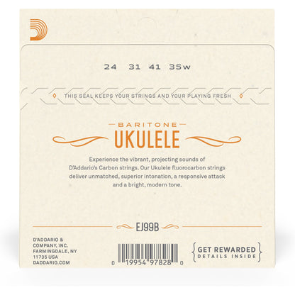 D'Addario EJ99B Pro-Arté Carbon Ukulele Strings, Baritone