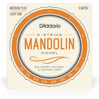 D'Addario EJM75C Monel Mandolin Strings, Medium Plus, 11-41