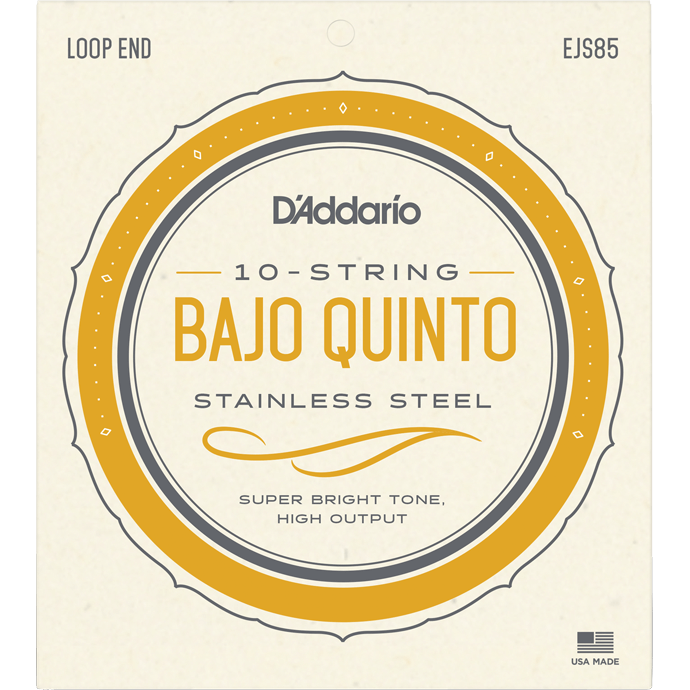 D'Addario Stainless Steel Bajo Quinto Strings