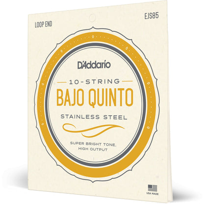 D'Addario EJS85 Bajo Quinto Stainless Steel Strings