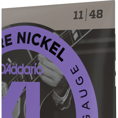 D'Addario EPN115 Pure Nickel Electric Guitar Strings, Blues/Jazz Rock, 11-48