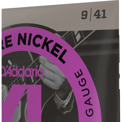 D'Addario EPN120 Pure Nickel Electric Guitar Strings, Super Light, 09-41