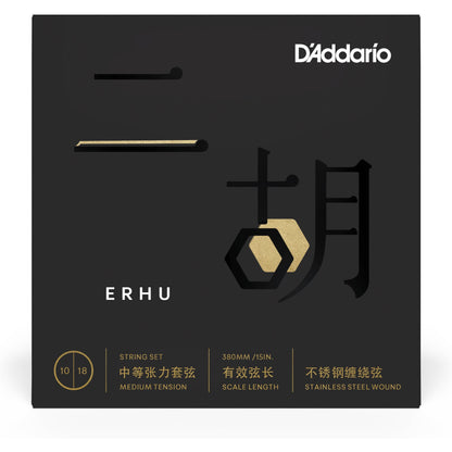 D'Addario ERHU01 Erhu Strings, Medium Tension, 10-18