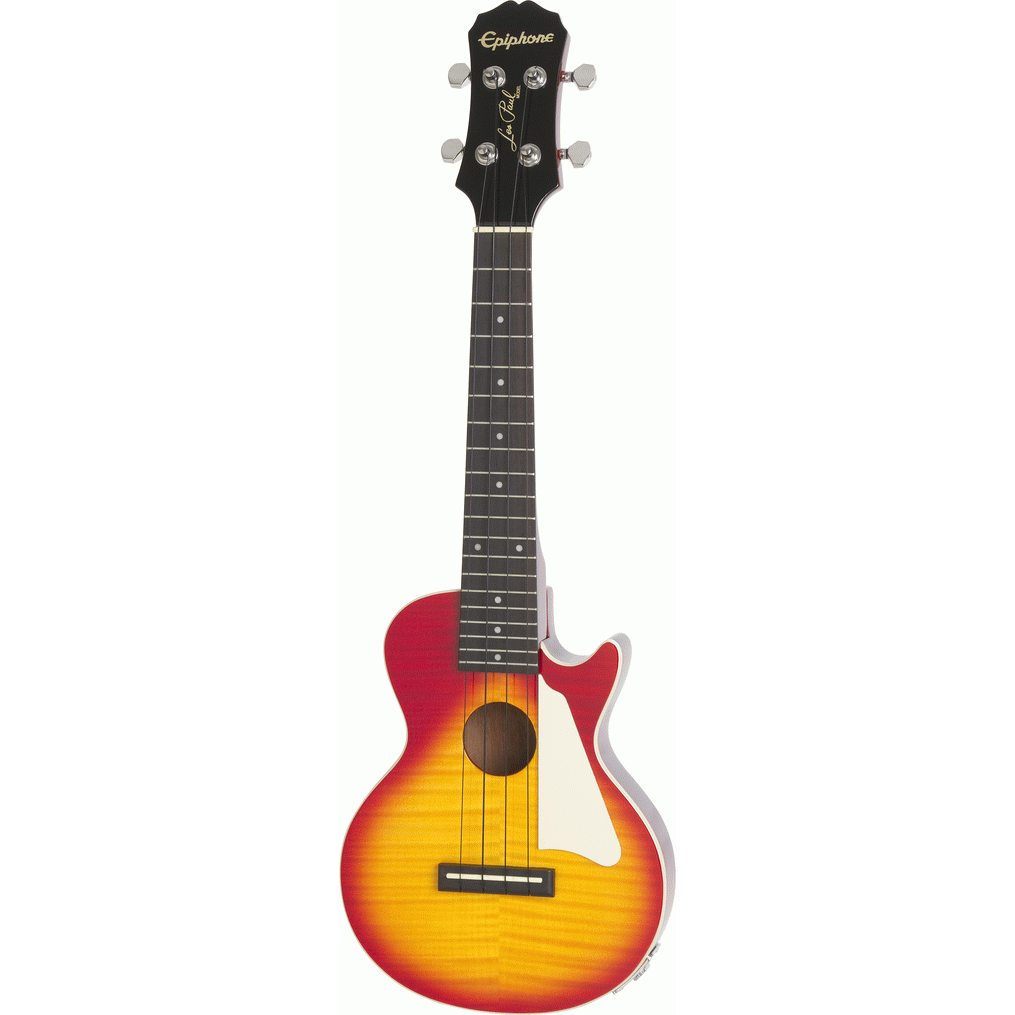 Epiphone Les Paul Acoustic/Electric Ukulele Concert Heritage Cherry Sunburst