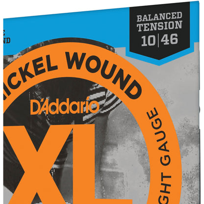 D'Addario EXL110BT Nickel Wound Electric Guitar Strings, Balanced Tension Regular Light, 10-46