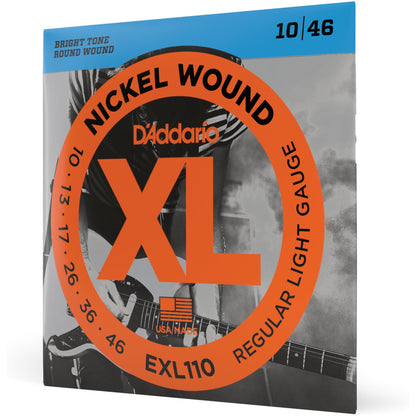 D'Addario EXL110 Nickel Wound Electric Guitar Strings, Regular Light, 10-46