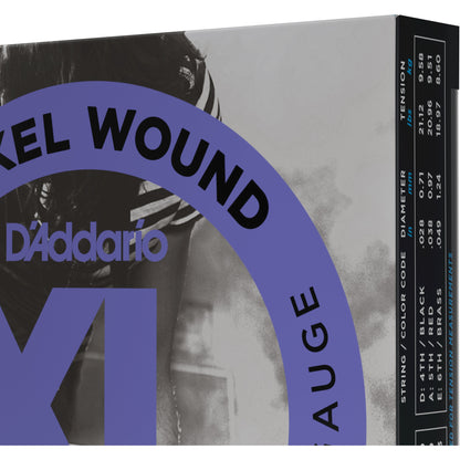 D'Addario EXL115-3D Nickel Wound Electric Guitar Strings, 3 Sets, Medium/Blues-Jazz Rock, 11-49, 3 Sets