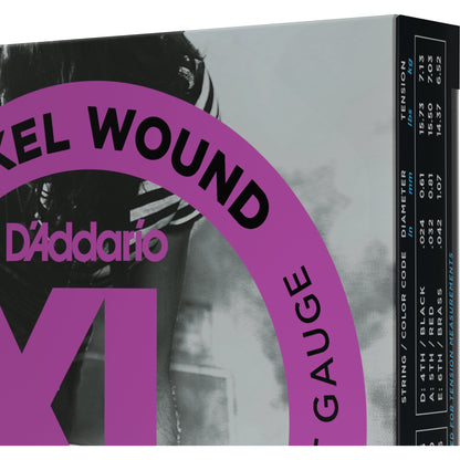 D'Addario EXL120-3D Nickel Wound Electric Guitar Strings, Super Light, 09-42, 3 Sets