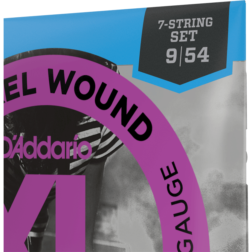 D'Addario XL Nickel Wound Electric Guitar Strings – 7 String – Super Light – 9-54