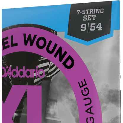 D'Addario EXL120-7 Nickel Wound 7-String Electric Guitar Strings, Super Light, 09-54