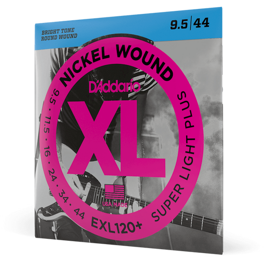 D'Addario XL Nickel Wound Electric Guitar Strings – Super Light Plus – 9.5-44