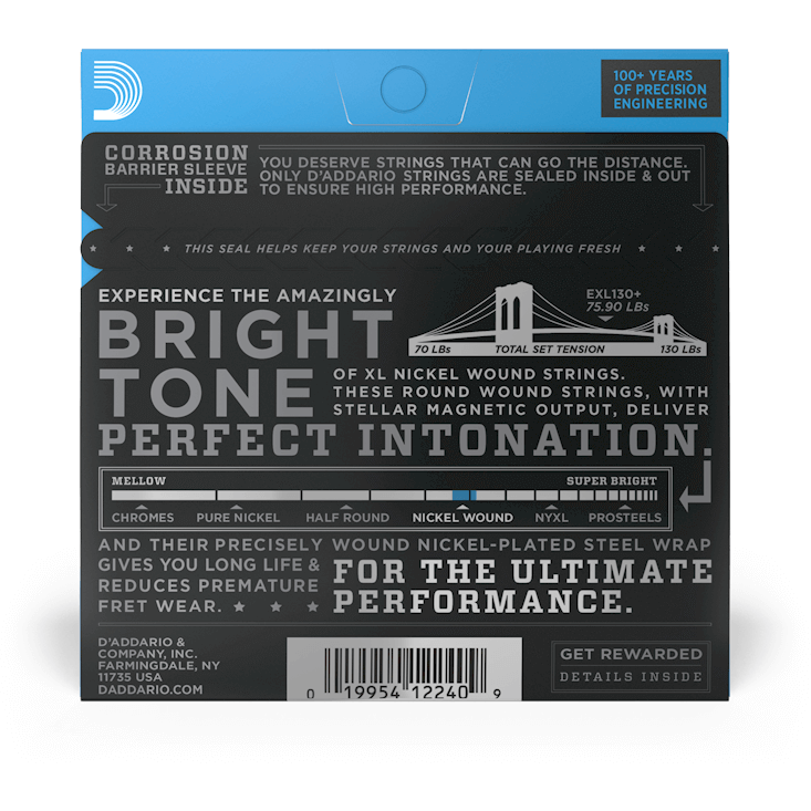 D'Addario XL Nickel Wound Electric Guitar Strings – Extra Super Light Plus – 8.5-39