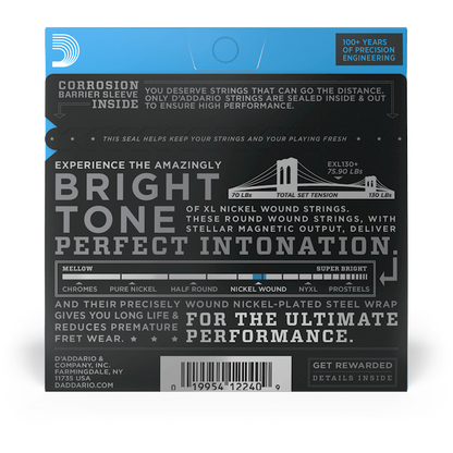 D'Addario XL Nickel Wound Electric Guitar Strings – Extra Super Light Plus – 8.5-39