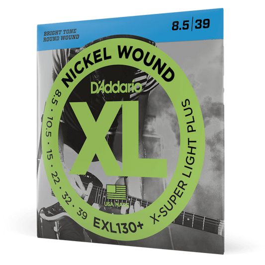 D'Addario XL Nickel Wound Electric Guitar Strings – Extra Super Light Plus – 8.5-39
