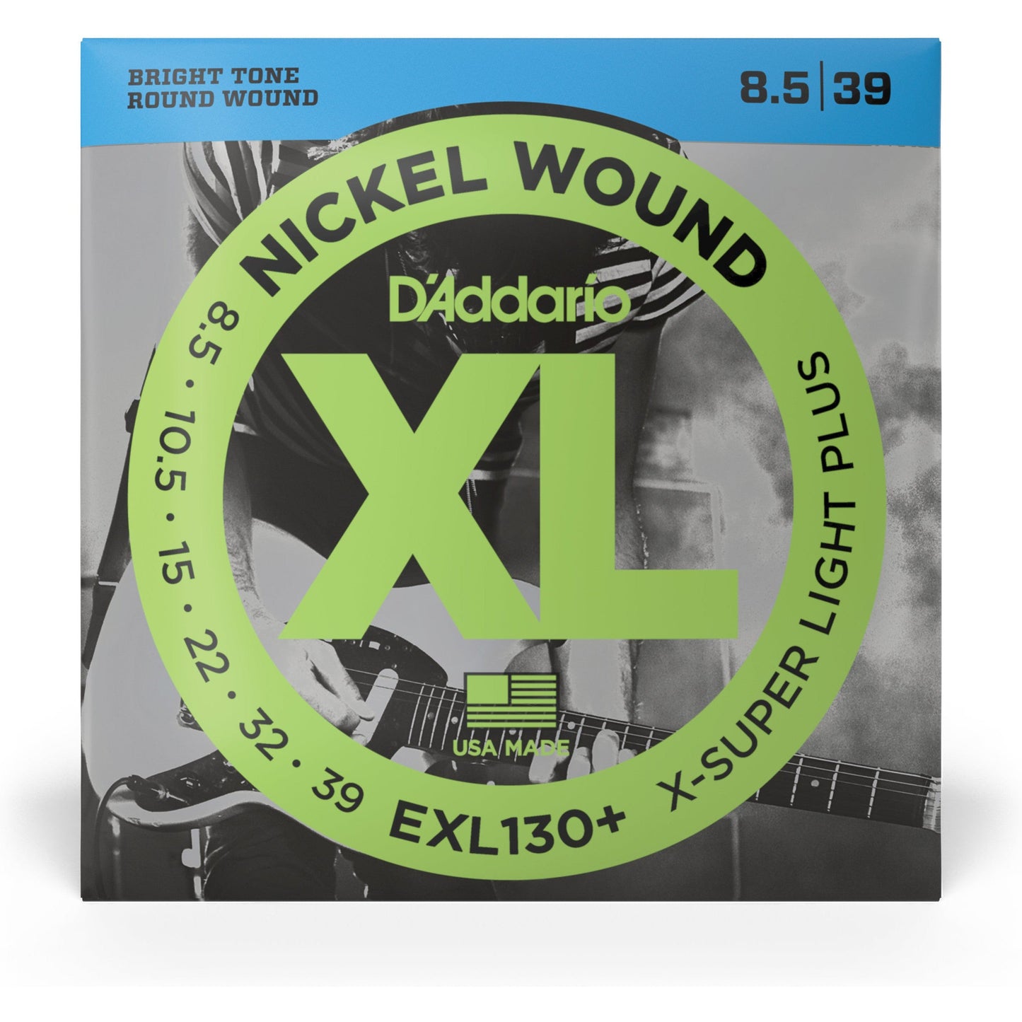 D'Addario EXL130 Nickel Wound Electric Guitar Strings, Extra-Super Light, 08-38