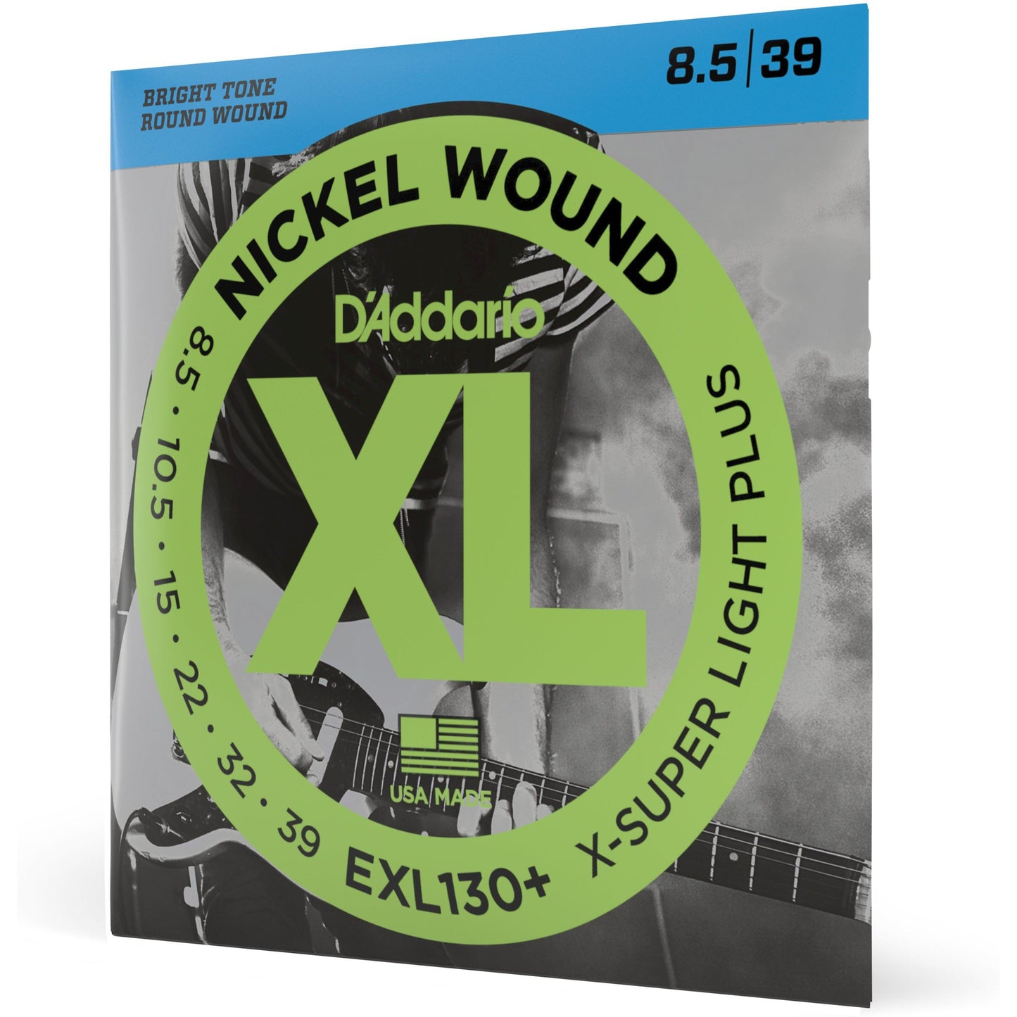 D'Addario EXL130 Nickel Wound Electric Guitar Strings, Extra-Super Light, 08-38