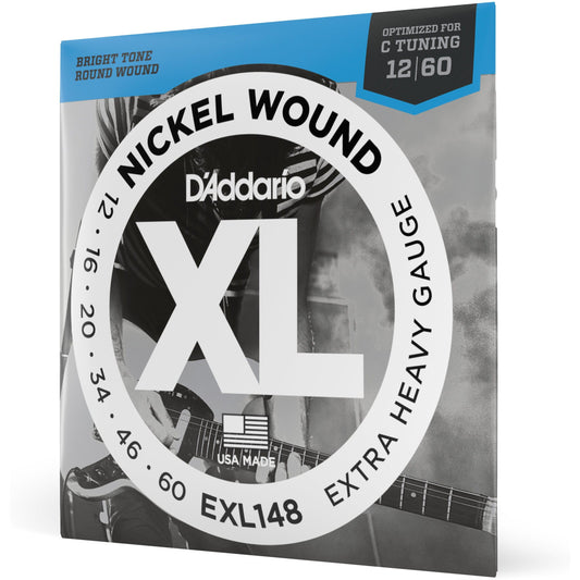 D'Addario EXL148 Nickel Wound Electric Guitar Strings, Extra-Heavy, 12-60