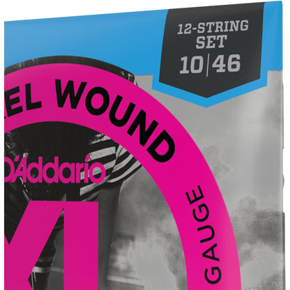 D'Addario EXL150 Nickel Wound Electric Guitar Strings, 12-String, Regular Light, 10-46