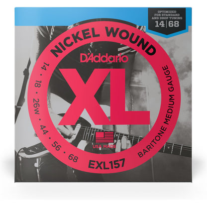 D'Addario EXL157 Nickel Wound Electric Guitar Strings, Baritone Medium, 14-68