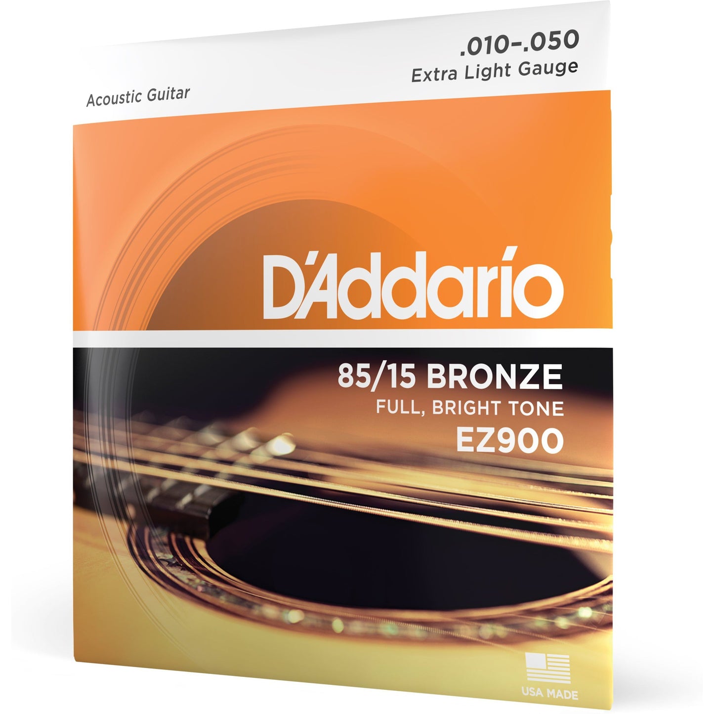 D'Addario EZ900 85/15 Bronze Acoustic Guitar Strings, Extra Light, 10-50