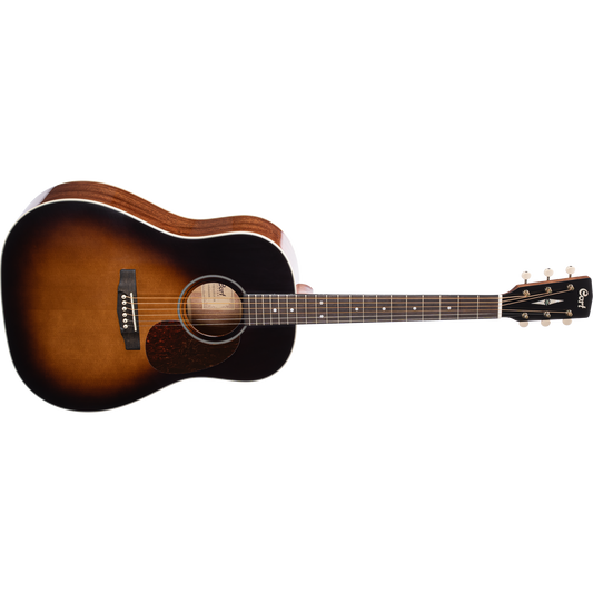 Cort Earth 100SSF Sunburst Slope Shoulder Dreadnought Acoustic Guitar