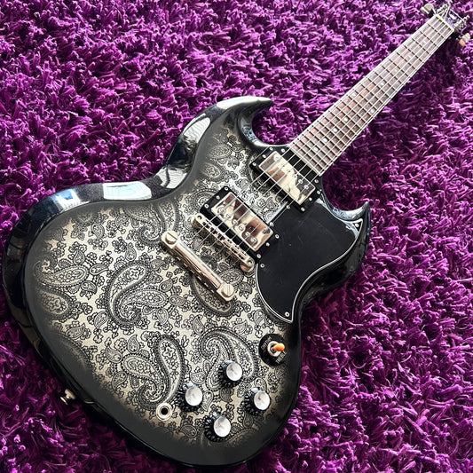 Tokai 'Vintage Series' USG-BP SG Style Electric Guitar Black Paisley (MIJ) (w/ OHSC & Paperwork)
