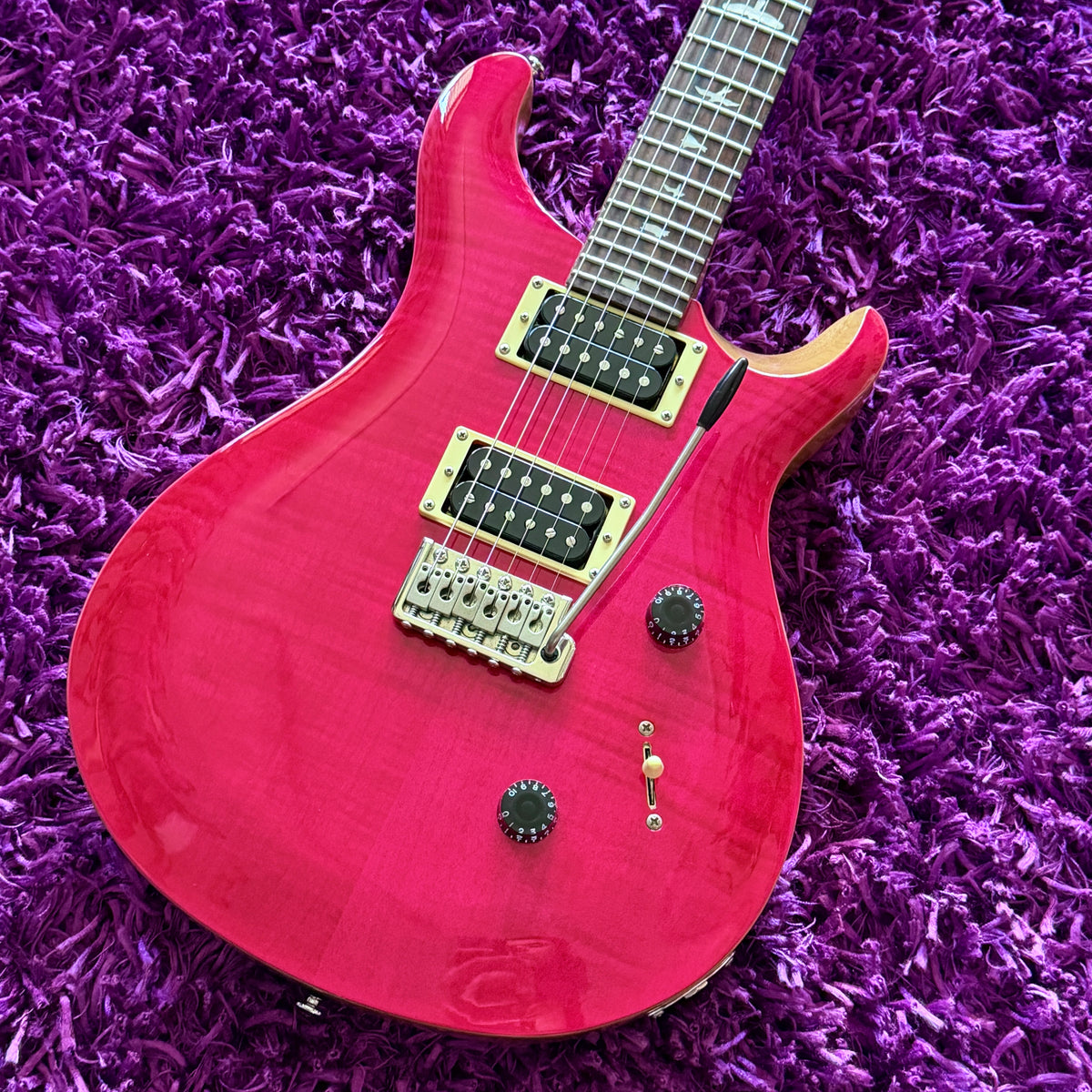 2022 PRS SE Custom 24 Bonnie Pink Double Cutaway Electric Guitar