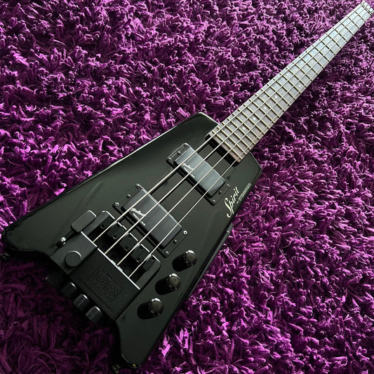 2000s Spirit Steinberger XT-2DB Headless Bass Guitar Black (Made in Korea)