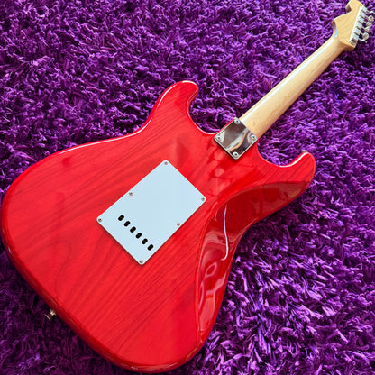 2012 Fender Stratocaster ST-62ASH Transparent Red (Matching Headstock) (MIJ)