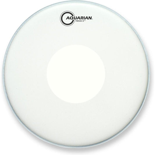 Aquarian Focus-X – Batter Drumhead – White Texture Coated (with Power Dot) – 15″ (TCFXPD15)