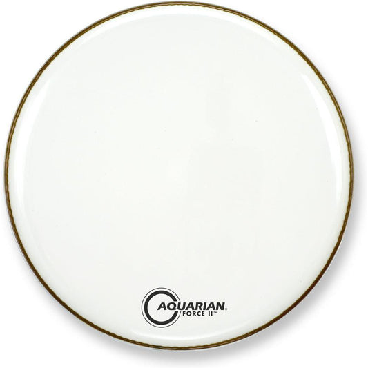 Aquarian Full Force II – Resonant Bass Drumhead – Gloss White – 28″ (FR28WH)