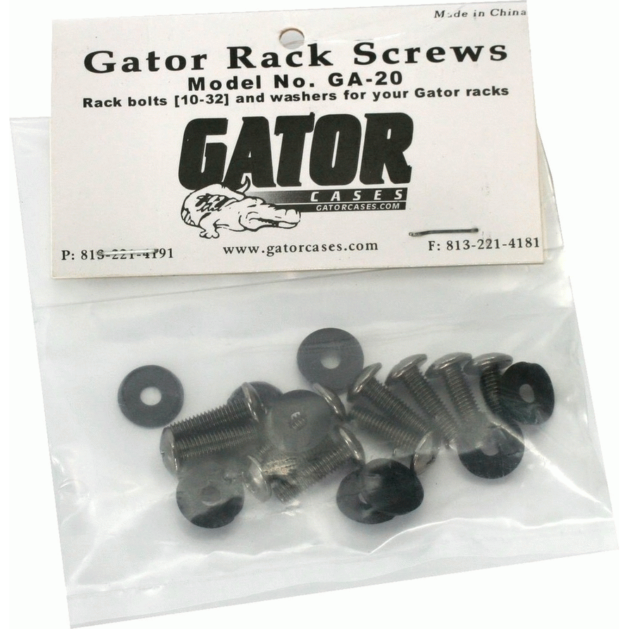 Gator Pack of 10 x GA-20 Screws and Washers for Threaded Rackrails