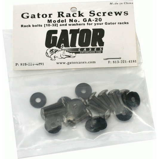 Gator Pack of 10 x GA-20 Screws and Washers for Threaded Rackrails