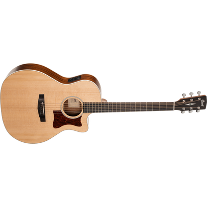 Cort GA1E Grand Auditorium Cutaway Acoustic-Electric Guitar – Natural Satin