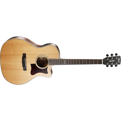 Cort GA5F-BW Grand Auditorium Cutaway Acoustic-Electric Guitar – Natural Satin