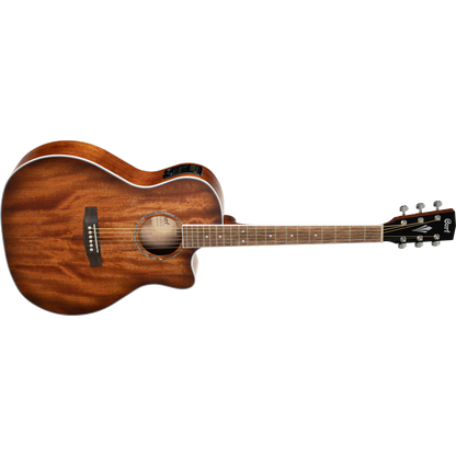 Cort GA-MEDX M All-Mahogany Grand Auditorium Cutaway Acoustic-Electric Guitar – Open-Pore Natural