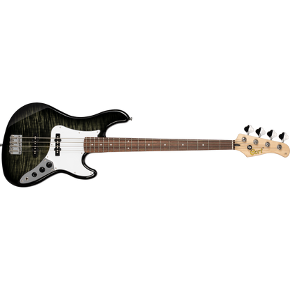 Cort GB24JJ 4-String Bass Guitar – Transparent Black