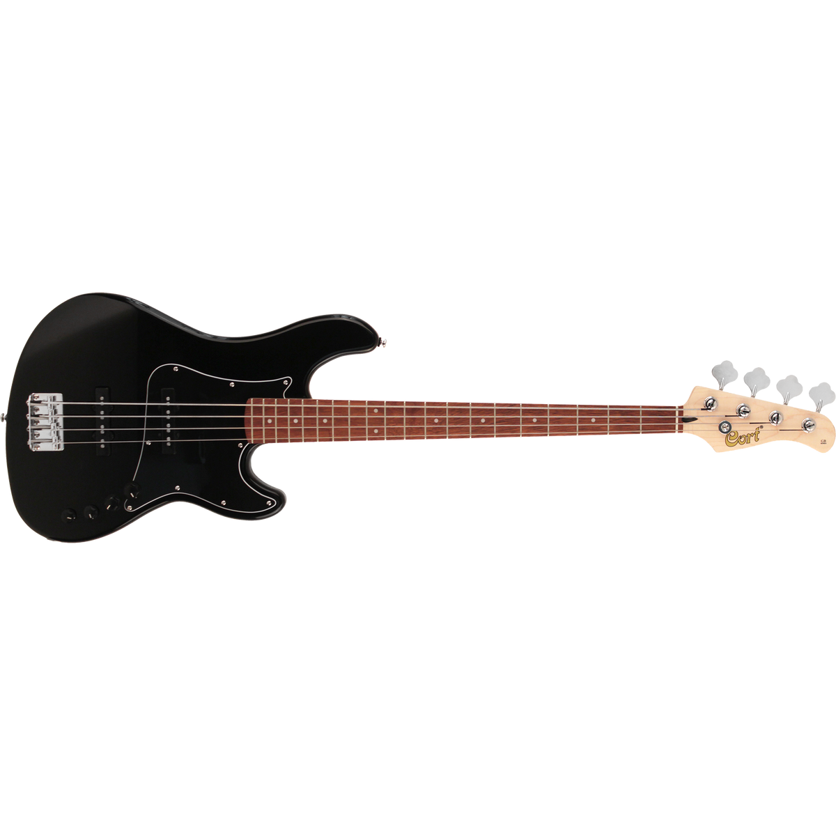 Cort GB34JJ 4-String Bass Guitar – Black Gloss