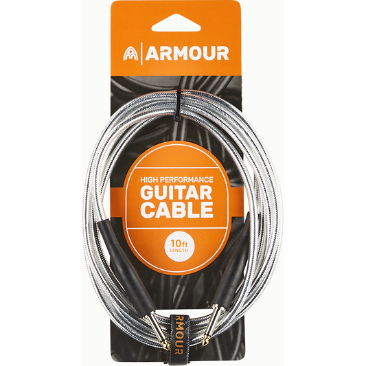 Armour GC10S Guitar 10 Foot Transparent Silver Lead