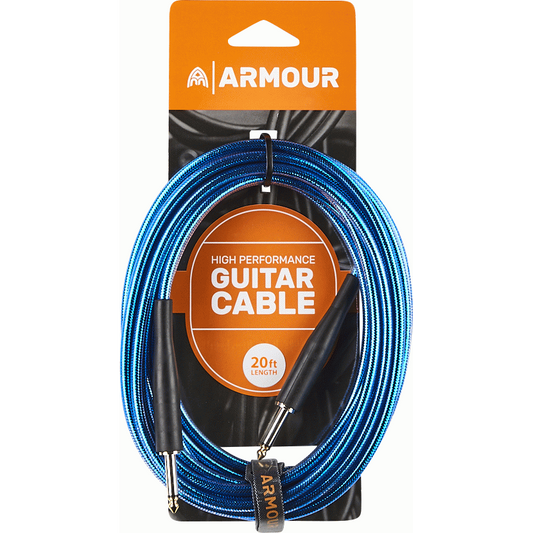 Armour GC20B Guitar 20 Foot Transparent Blue Lead