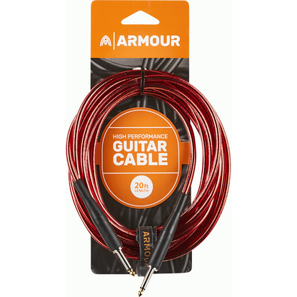 Armour GC20R Guitar 20 Foot Transparent Red Lead