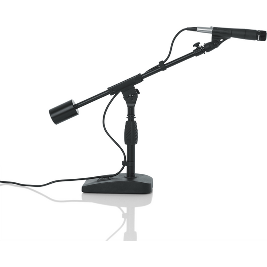 Gator GFW-MIC-0822 Telescoping Boom Mic Stand Desktop & Bass Drum