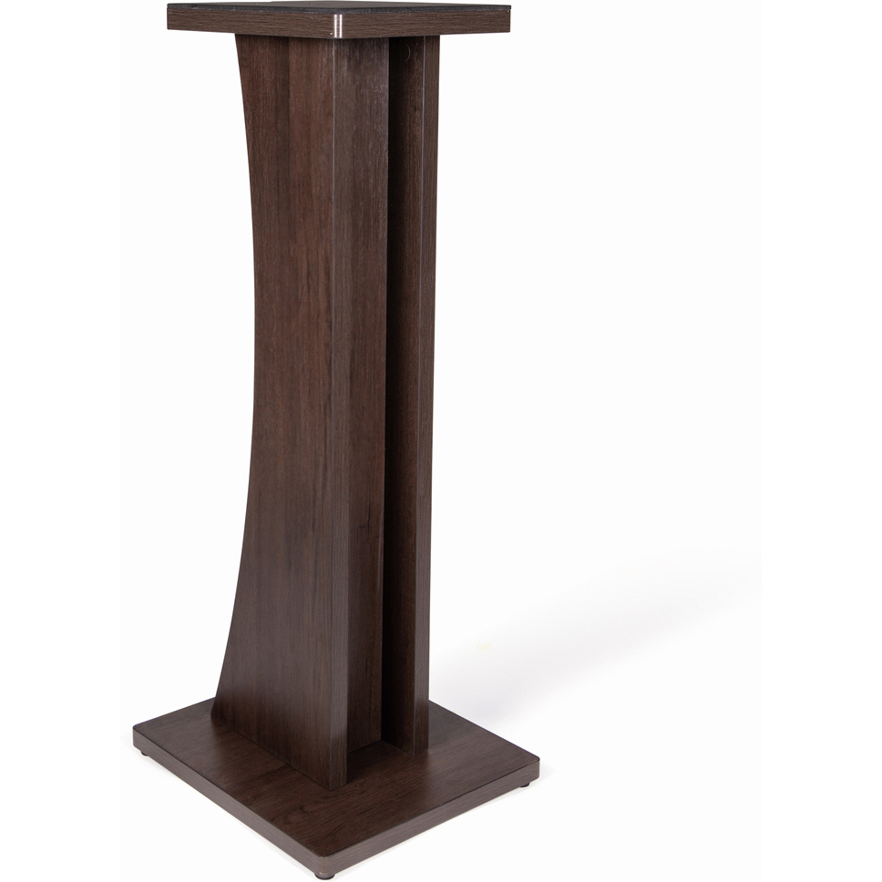 Gator GFWELITESPKSTMNBRN Frameworks Elite Series Floor-Standing Studio Monitor Speaker Stand in Dark Walnut Brown Finish