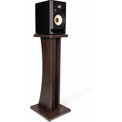 Gator GFWELITESPKSTMNBRN Frameworks Elite Series Floor-Standing Studio Monitor Speaker Stand in Dark Walnut Brown Finish