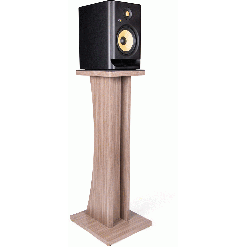 Gator GFWELITESPKSTMNGRY Frameworks Elite Series Floor-Standing Studio Monitor Speaker Stand in Driftwood Grey Finish