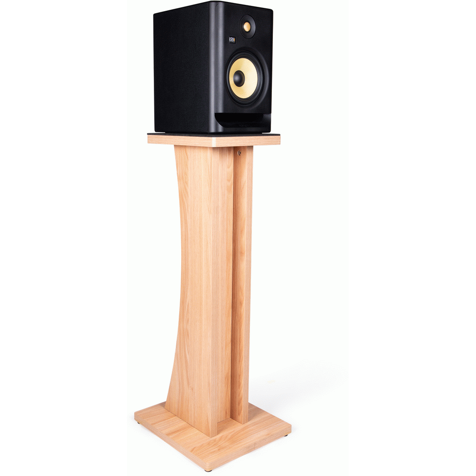 Gator GFWELITESPKSTMNMPL Frameworks Elite Series Floor-Standing Studio Monitor Speaker Stand in Natural Maple Matte Finish