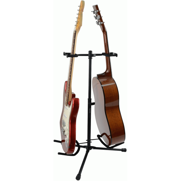 Gator GFWGTR2000 Frameworks Double Guitar Stand with Heavy Duty Tubing and Instrument Finish Friendly Rubber Padding