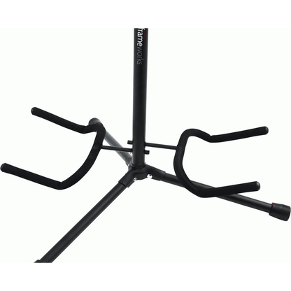 Gator GFWGTR2000 Frameworks Double Guitar Stand with Heavy Duty Tubing and Instrument Finish Friendly Rubber Padding