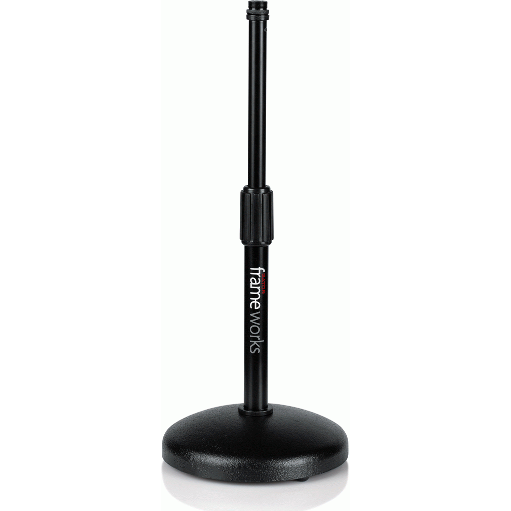 Gator GFWMIC0501 Desktop Microphone Stand with Round Weighted Base & Adjustable Height